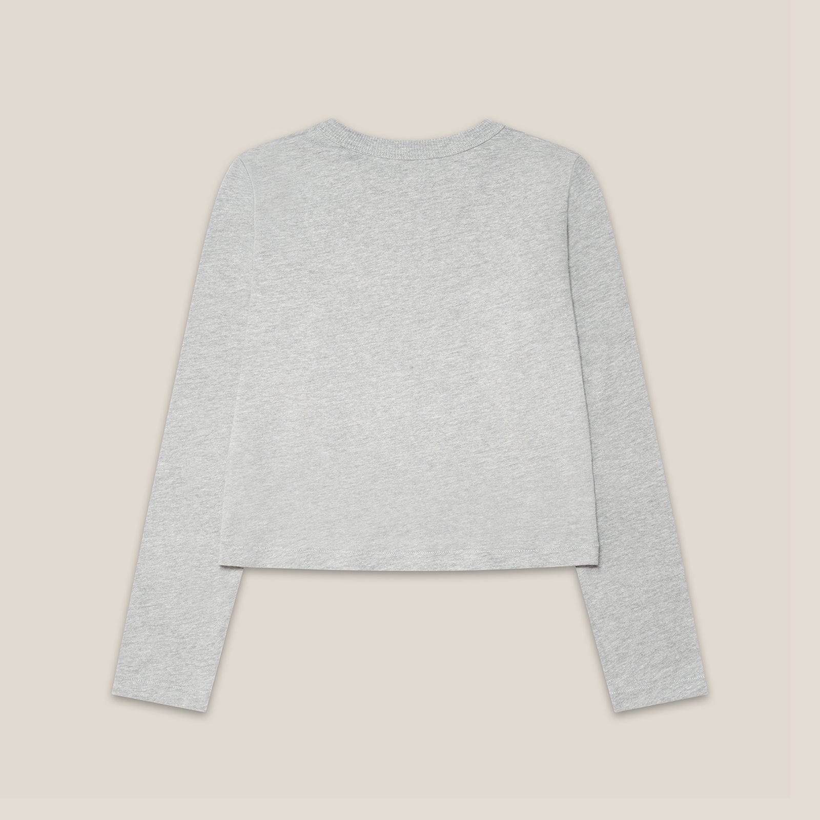 "The Topanga Tee" Long Sleeve, 100% Cotton - Grey (New)
