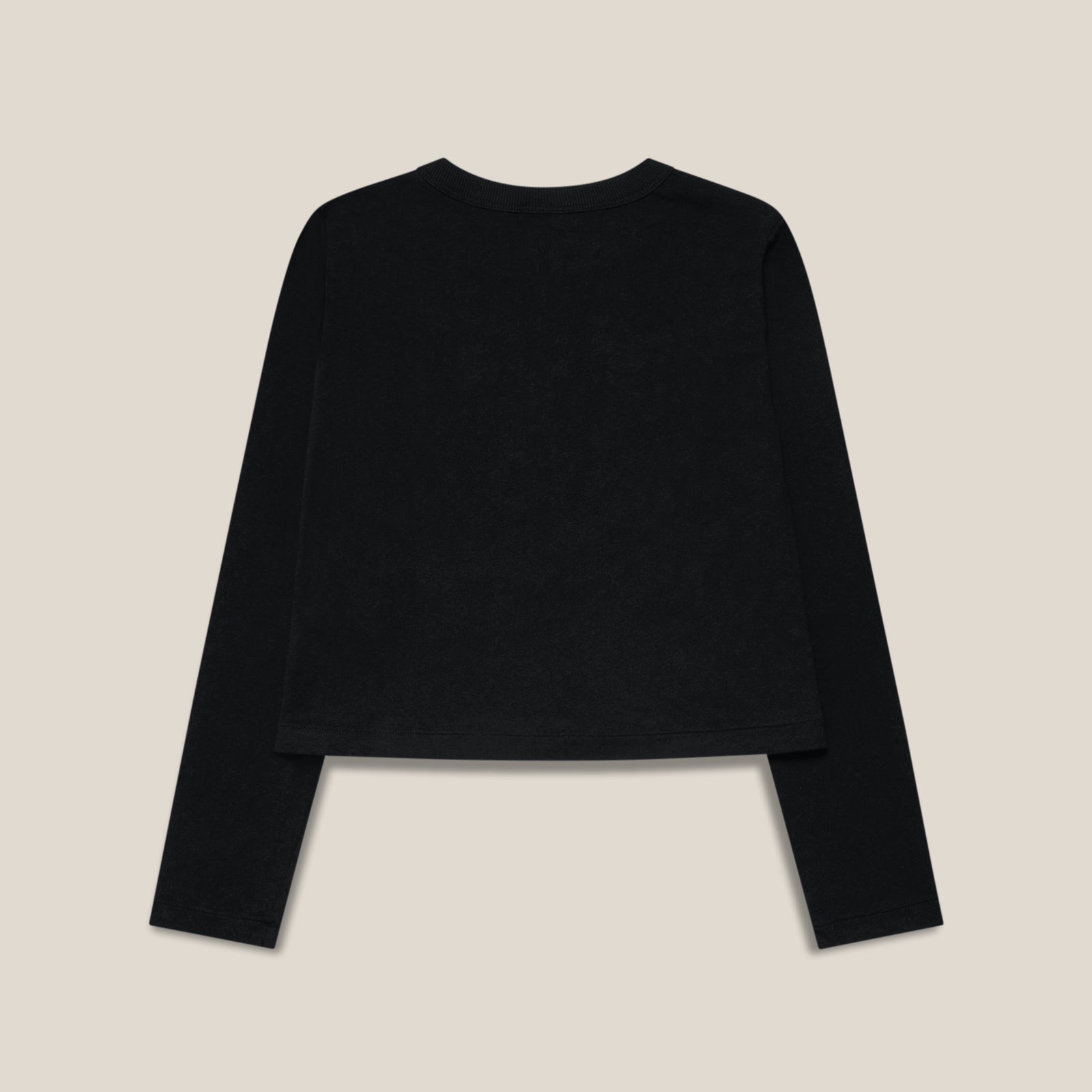 "The Topanga Tee" Long Sleeve, 100% Cotton - Black (New)