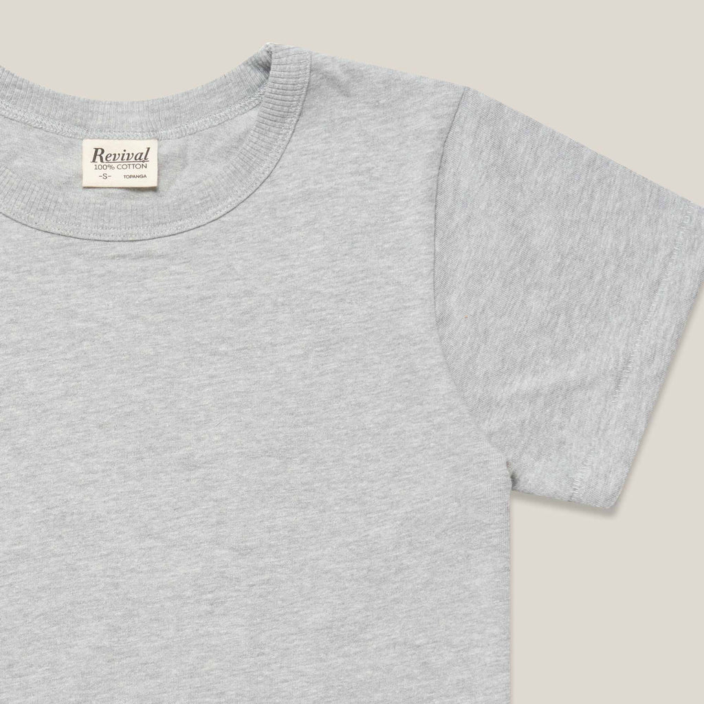 "The Topanga Tee" 100% Cotton - Heather Gray
