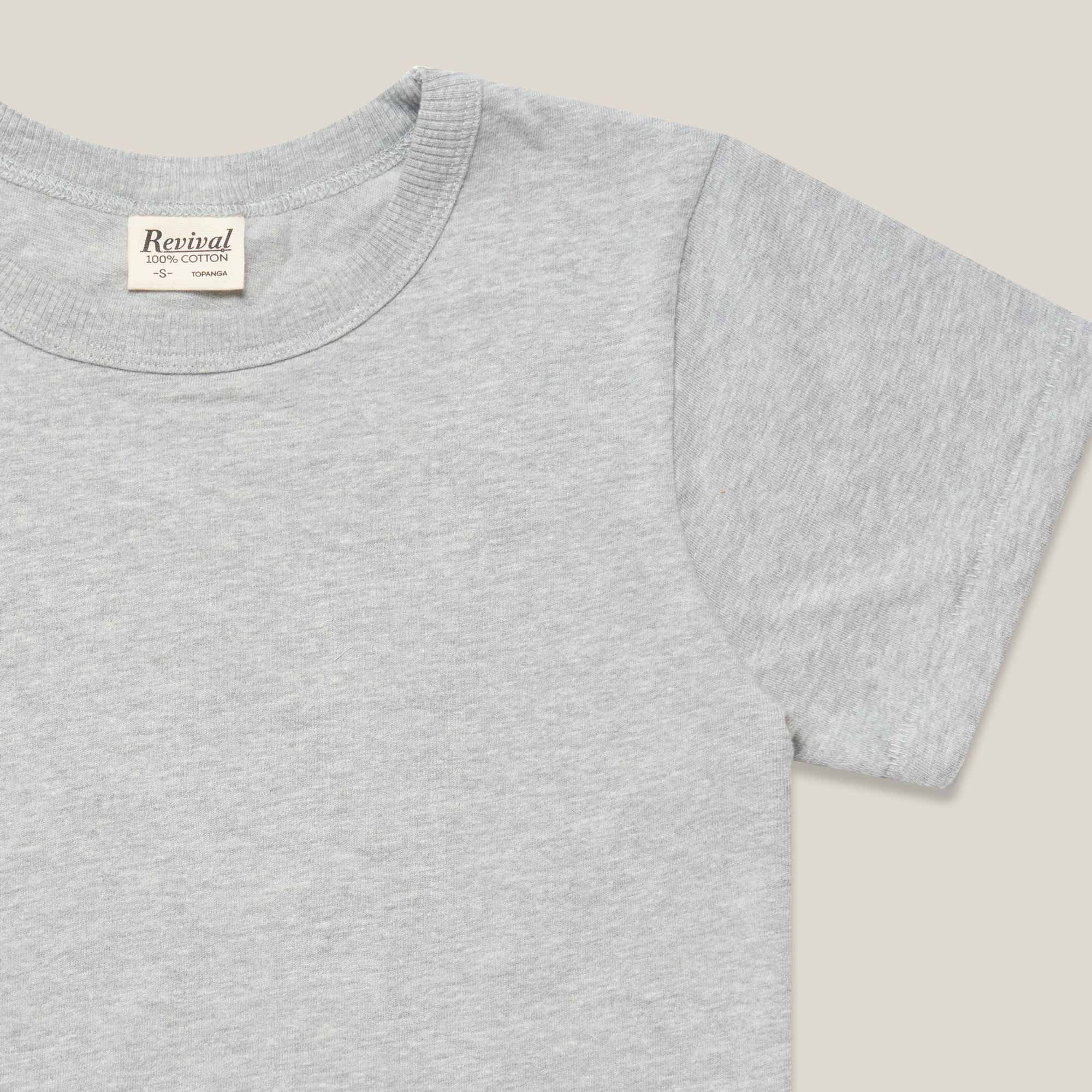 "The Topanga Tee" 100% Cotton - Heather Gray
