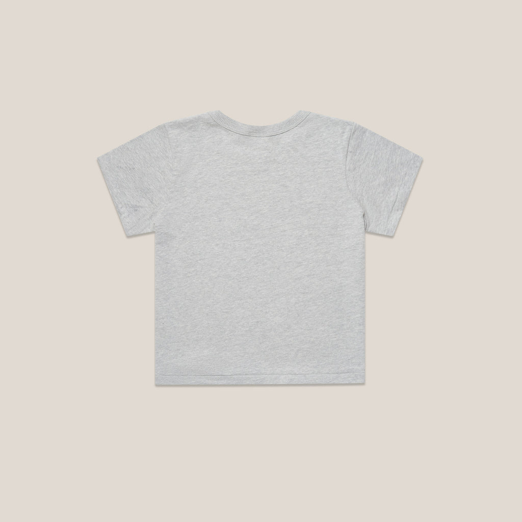 "The Topanga Tee" 100% Cotton - Heather Gray