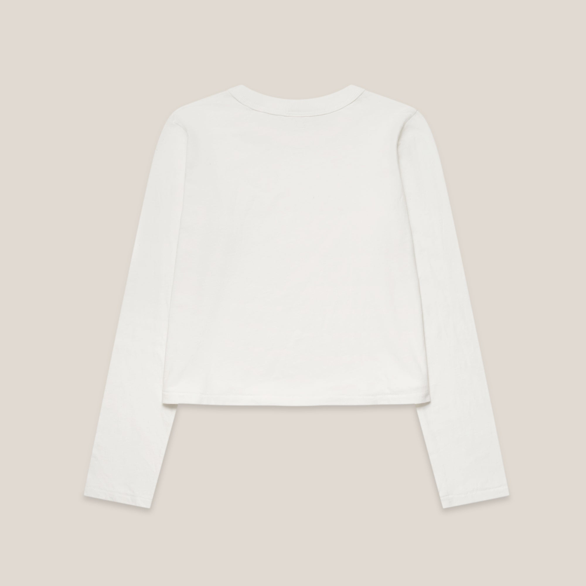 "The Topanga Tee" Long Sleeve, 100% Cotton - White