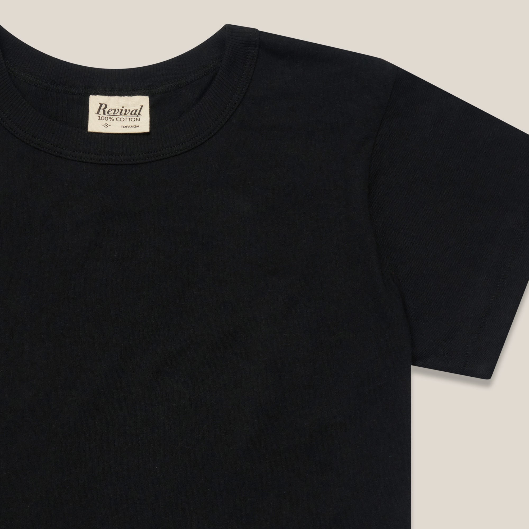 "The Topanga Tee" 100% Cotton - Black