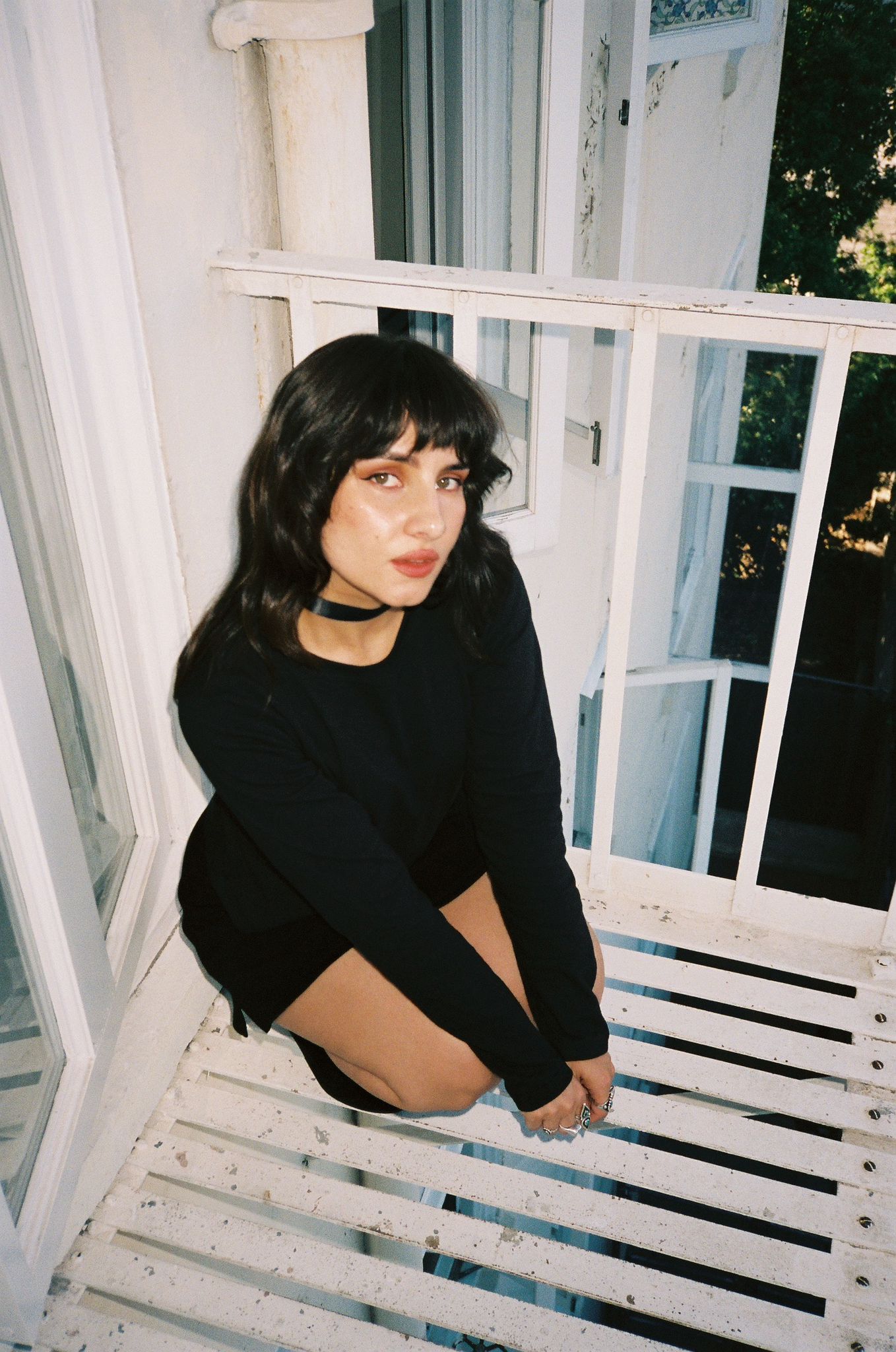 "The Topanga Tee" Long Sleeve, 100% Cotton - Black (New)